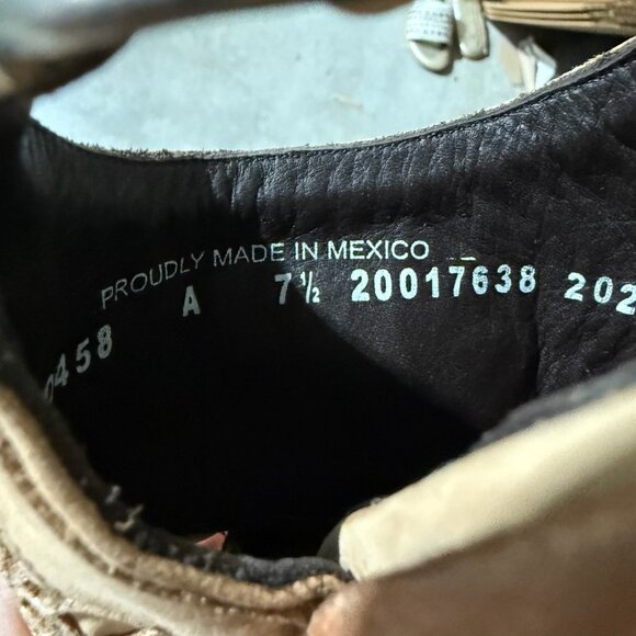 Lane Robin Mule Tan Cowboy Boots Womens 7.5 Cowgirl Western Leather Short Ankle - Picture 11 of 12